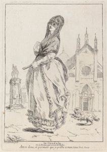 Le Zendale（戴帽的女人，或从教堂回来的女人）。