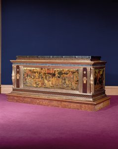 Cassone（木材和包裹烫金木的蛋彩画）（另请参阅1113941-4） 作者 乔万尼·迪·塞尔·乔万尼·洛·谢贾（来）吉迪