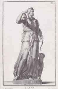 戴安娜雕像，1734年。 作者 乔凡尼·多梅尼科·坎皮利亚