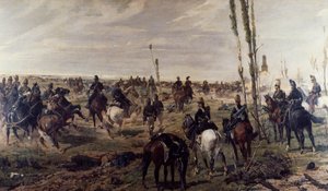 攻击 "发现女神 "的行为 作者 乔凡尼·法托里（Giovanni Fattori）
