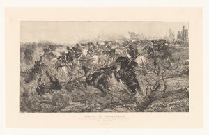 髑髅地冲锋[Calvary Charge]。 作者 乔凡尼·法托里（Giovanni Fattori）