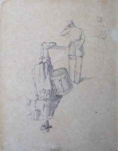 鼓手和两名士兵 作者 乔凡尼·法托里（Giovanni Fattori）