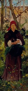 伊特鲁里亚女人，约 1865 年（木板油画） 作者 乔凡尼·法托里（Giovanni Fattori）