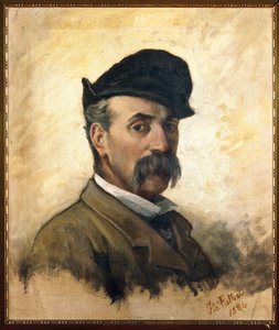 意大利，佛罗伦萨，59岁时的自画像 作者 乔凡尼·法托里（Giovanni Fattori）