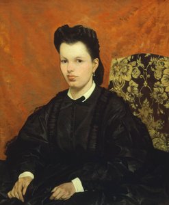 第一任妻子的肖像，乔瓦尼-法托里（1825-1908），布面油画，83x70厘米 作者 乔凡尼·法托里（Giovanni Fattori）