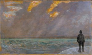海上落日 作者 乔凡尼·法托里（Giovanni Fattori）