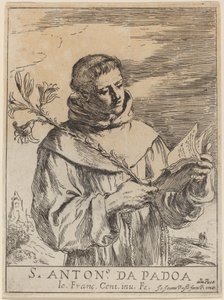 帕多瓦的圣安东尼 作者 Giovanni Francesco Barbieri 叫 Guercino