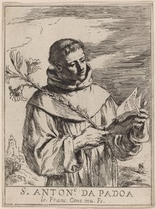 帕多瓦的圣安东尼 作者 Giovanni Francesco Barbieri 叫 Guercino