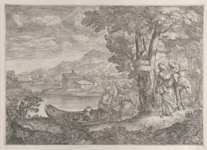 逃往埃及的风景，1626-80。