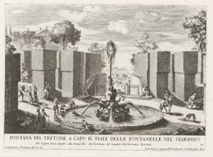 罗马西里蒙塔纳别墅中的三联藻井
Fontana del tritone a capo il viale della fontanelle nel giardino（......）（标题见实物）
罗马宫殿和花园中的囟门（系列标题）
古建筑中的囟门和门窗 作者 乔瓦尼·贾科莫·德罗西
