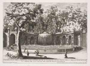 罗马的喷泉》（Le fontane di Roma），第四卷，第 7 版：提布尔提那西庇阿喷泉（Fontana della Sibilla Tiburtina） 作者 斯坦佩里亚·乔瓦尼·贾科莫·德·罗西