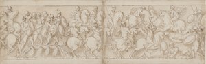 马尔库斯-奥勒留率步兵和骑兵从码头出发（CVIII）；萨尔马特人被前进的罗马人击退（CIX）