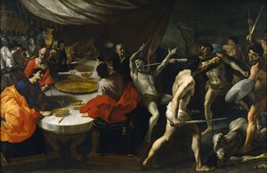 角斗士在宴会上打架 作者 乔凡尼·兰弗兰科（Giovanni Lanfranco）