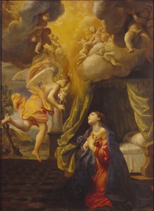 天使报喜》，约1615年。 作者 乔凡尼·兰弗兰科（Giovanni Lanfranco）