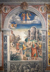 Giovanni Maria Falconetto (1468-1535) 的壁画，十二宫宫，Palazzo D