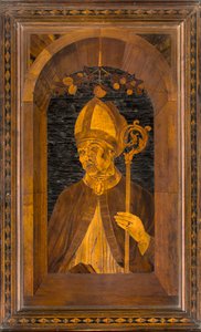 Lignaean Canonical Choir，Giovanni Maria Platina 镶嵌，1484 年，Sant