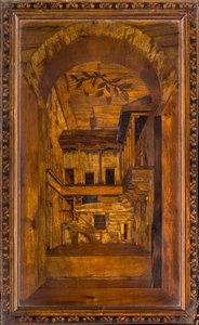 Lignaean Canonical 合唱团，由 Giovanni Maria Platina 镶嵌，1484 年，Superior Stall