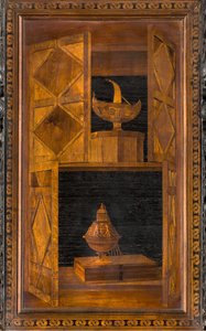 Lignaean Canonical Choir, Inlaid by Giovanni Maria Platina 1484, Superior Stall 作者 乔瓦尼·玛丽亚·普拉蒂纳