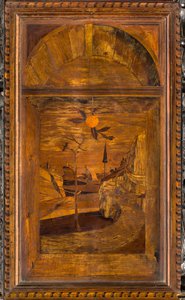 Lignaean Canonical Choir, Inlaid by Giovanni Maria Platina 1484, Superior Stall