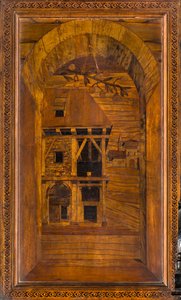 Lignaean Canonical Choir, Inlaid by Giovanni Maria Platina 1484, Superior Stall 作者 乔瓦尼·玛丽亚·普拉蒂纳
