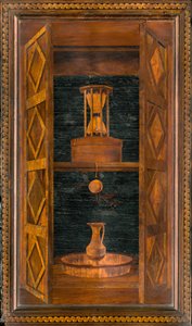 Lignaean Canonical 合唱团，由 Giovanni Maria Platina 镶嵌，1484 年，Superior Stall 作者 乔瓦尼·玛丽亚·普拉蒂纳