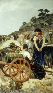 意大利市场场景（马赛克） 作者 乔凡尼·蒙特拉蒂奇（Giovanni Montelatici）