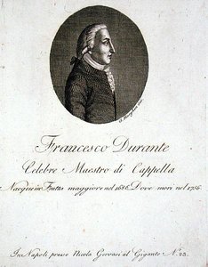 弗朗西斯科-杜兰特（1686-1756）（雕刻）。 作者 乔凡尼·莫根（Giovanni Morghen）