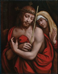 基督戴着荆棘冠冕，1521 年之后（画板油画） 作者 Giovanni Pietro Rizzoli Giampietrino