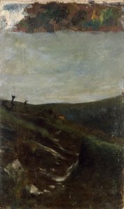 米兰附近的景观 作者 乔凡尼·塞甘蒂尼（Giovanni Segantini）