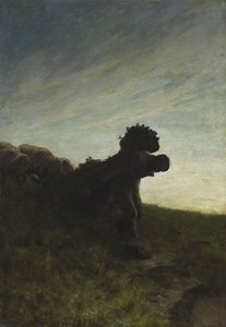一天中的最后一次疲劳1884年，一天中的最后一个任务。 作者 乔凡尼·塞甘蒂尼（Giovanni Segantini）