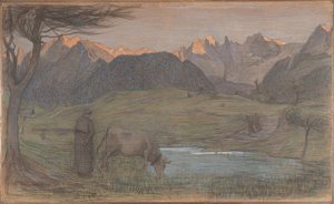 La Vita "的研究 作者 乔凡尼·塞甘蒂尼（Giovanni Segantini）