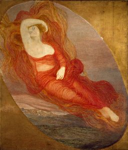 乔瓦尼·塞甘蒂尼 (Giovanni Segantini) (1858-1899) 1894-1897 年画的爱情女神。 210x133 厘米米兰，现代艺术画廊