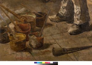 我也是画家或Dilettante或画家工作室，1885年（细节3497601）