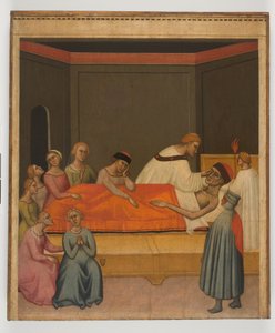 Extreme Unction，c.1360（面板蛋彩画） 作者 乔瓦尼·德尔·比昂多·达·卡森蒂诺