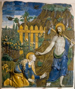 乔瓦尼·德拉·罗比亚 (Giovanni della Robbia)（1469-1529 年）佛罗伦萨的 Noli Me Tangere 陶瓷浮雕，巴杰罗国家博物馆