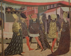 Adimari Cassone，c.1450（面板上的蛋彩画） 作者 乔凡尼·迪·塞尔瓦·乔吉亚