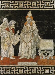 Hermes Trismegistus。锡耶纳大教堂的地板马赛克，1488年。 作者 乔瓦尼·迪斯蒂法诺