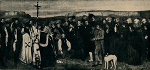 1935年在Ornans举行的葬礼，大约在1850年。 作者 吉拉顿