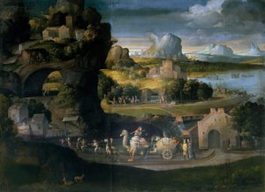 景观与魔术师，约1525年。