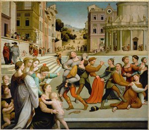 迪娜被强奸》，弗拉-巴托洛梅奥未完成的画作，1531 年由布贾尔迪尼完成（画作）。