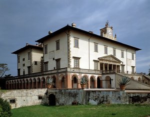 Poggio a Caiano的Medicea别墅外墙--约1480-1485年