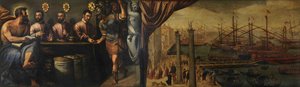 圣马克协助三名治安官为舰队招募民兵，大约1586年 作者 Giulio Angolo del Moro