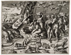 诺亚离开方舟，1544年 作者 朱利奥·博纳松