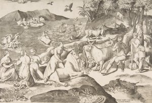 欧罗巴的强暴》，1546年。 作者 朱利奥·博纳松