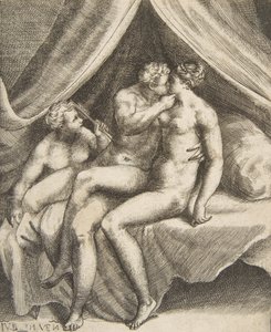 维纳斯和火星，出自《众神的爱》，1531-60。 作者 朱利奥·博纳松
