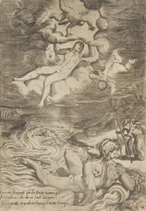 维纳斯与云中的普提一起翻滚，出自《众神的爱》，约1531-76年。 作者 朱利奥·博纳松