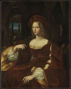 DoñaIsabelde Requesens和EnríquezdeCardona-Anglesola的肖像，1518年（油画面板转移到画布上）