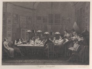 Rosaspina的绘画学院，1811年。 作者 朱利奥·汤巴