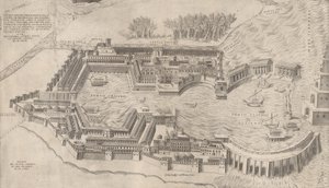 Speculum Romanae Magnificentiae：罗马港鸟瞰图，1554年，1554年。 作者 朱利奥·德·穆西