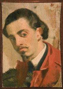 一个人的画像，一部分的三联画，1860-68